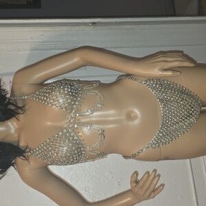 Silver Chainmail Bikini Top/Bottom